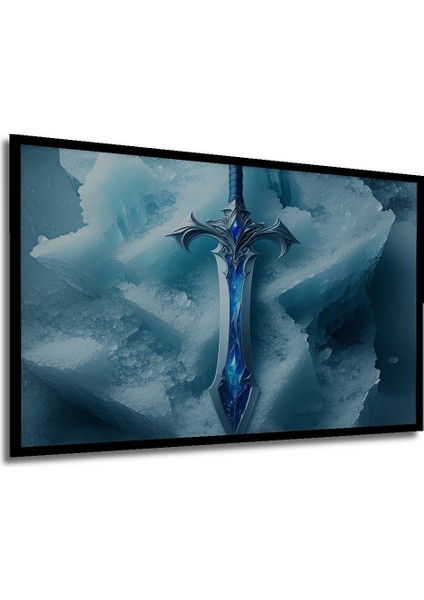 Çerçeve Görünümlü Buz Kılıcı Dijital Sanat Dekoratif Ahşap Ev/işyeri/ofis Kare Tablo modelleri