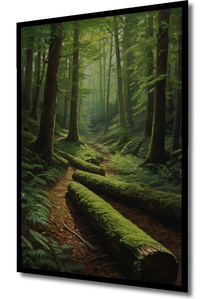 Çerçeve Görünümlü Yağlı Boya Görünümlü Orman Yolu Dekoratif Ahşap Ev/işyeri/ofis Kare Tablo fiyatları