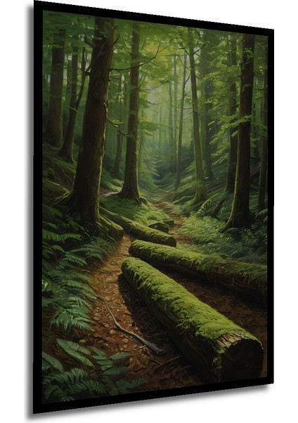 Çerçeve Görünümlü Yağlı Boya Görünümlü Orman Yolu Dekoratif Ahşap Ev/işyeri/ofis Kare Tablo modelleri