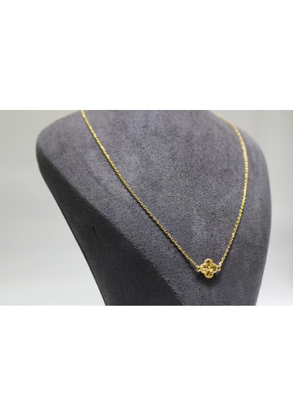 14 Ayar Gerçek Altın Dorikalı Yonca Kolye fiyatları