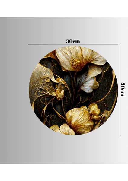 :temperli Cam Daire Tablo, Cam Tablo, Uv Baskı, CTT020