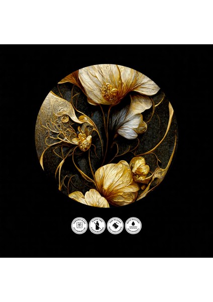 :temperli Cam Daire Tablo, Cam Tablo, Uv Baskı, CTT020