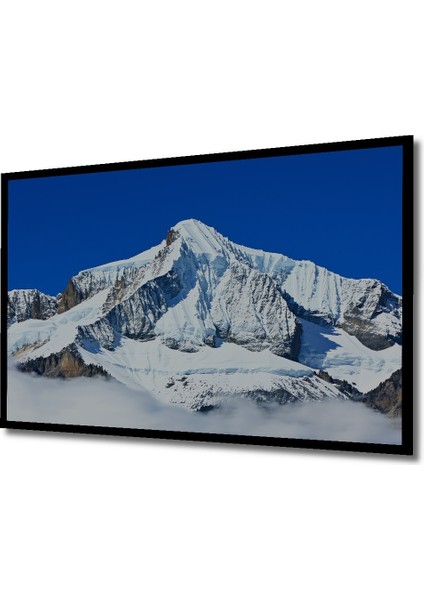 Çerçeve Görünümlü Buzul Dağı Yağlı Boya Görünümlü Dekoratif Ahşap Ev/işyeri/ofis Kare Tablo fiyatları