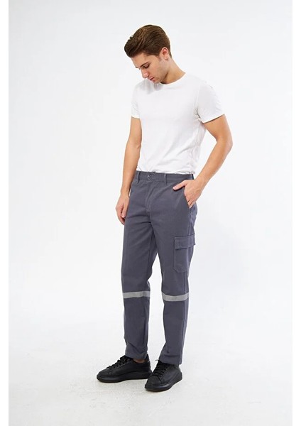 Pantolon 16/12 Gabardin Reflektörlü Kargo Cepli Gri fiyatları