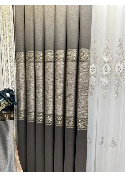 Nivemeshome Likya FT632120 V-2503 Antrasit 1/3 Sık Pileli Fon Perde Apm fırsatları