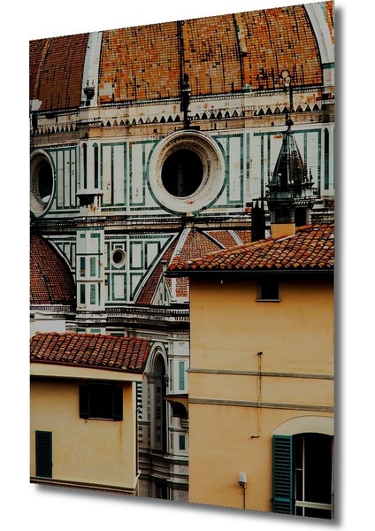 Floransa Katedrali Yağlı Boya Görünümlü Dekoratif Ahşap Ev/işyeri/ofis Kare Tablo fiyatları