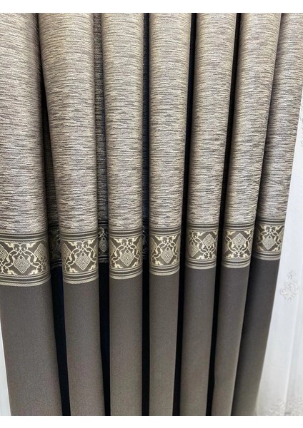 Nivemeshome Likya FT632120 V-2503 Antrasit 1/3 Sık Pileli Fon Perde Apm