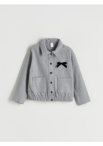 Fiyonk Detaylı Kız Çocuk Ceket (W5)