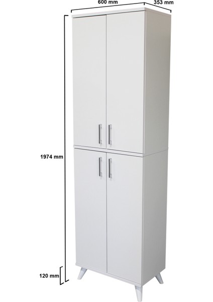Nappa Çok Amaçlı Dolap Beyaz