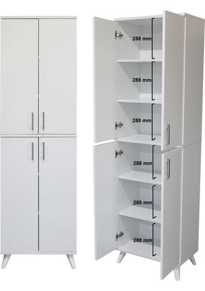 Nappa Çok Amaçlı Dolap Beyaz