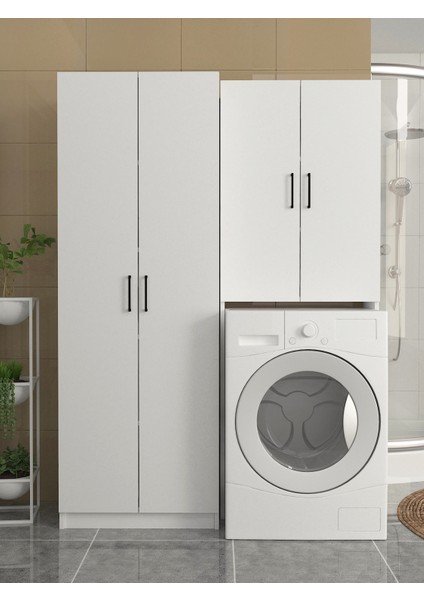 Ternos Çamaşır Makinesi - Tuco 5 Raflı Çok Amaçlı Dolap Beyaz