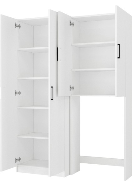 Ternos Çamaşır Makinesi - Tuco 5 Raflı Çok Amaçlı Dolap Beyaz