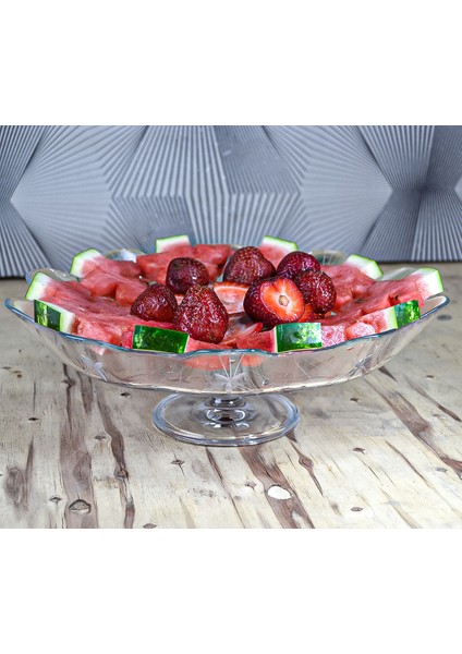 32 cm Ayaklı Cam Meyvelik Sunum Kasesi indirimleri