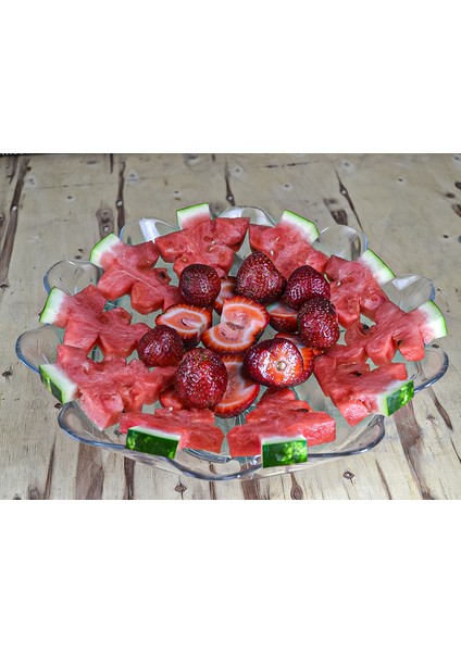 32 cm Ayaklı Cam Meyvelik Sunum Kasesi