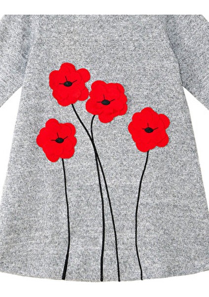 Poppy Kız Çocuk Elbisesi Uzun Kollu Günlük Kullanım için Şık Tasarım fırsatları
