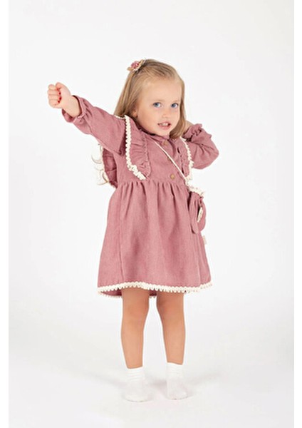 Kız Bebek Elbise Uzun Kol Yumuşak Pamuklu Kumaşla Tasarlandı fiyatları