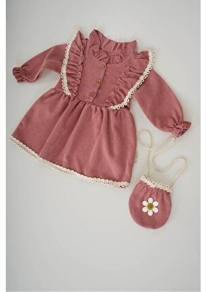 Kız Bebek Elbise Uzun Kol Yumuşak Pamuklu Kumaşla Tasarlandı indirimleri