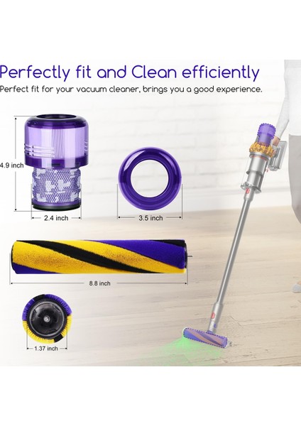 Dyson V15 Için Yumuşak Silindir Fırça Çubuğu Değiştirme Elde Taşınır Süpürgeyi Algılama, Parça Numarası 971634-01 (Yurt Dışından) modelleri
