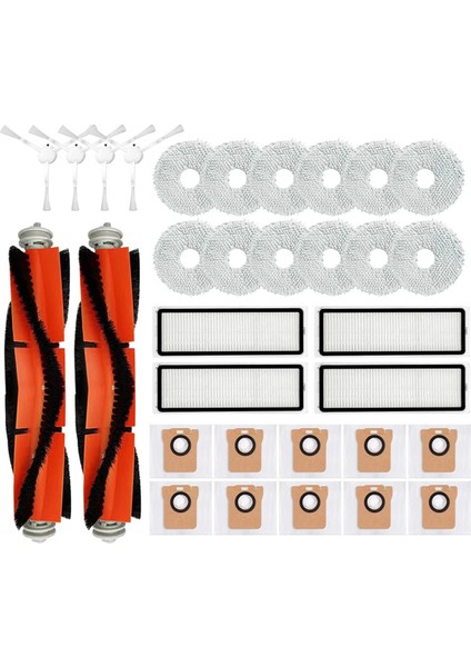 Xiaomi Robot Vakum Için X10+ X10 Plus B101GL Yedek Parçaları Aksesuarları Ana Yan Fırça Hepa Filtre Toz Torbası Mop Rag (Yurt Dışından)