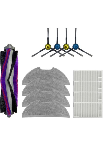 A8 / Eureka E10S / Eta Aurum Pro 624 Robotik Süpürme Makinesi Vakum Aksesuarları Ana Yan Fırça Filtre Paspas Ped (Yurt Dışından) modelleri