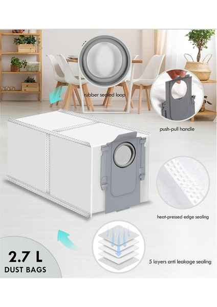 Xiaomi Için Roborock Q Revo /P10 Robot Vakum Temizleyici Aksesuarlar Silindir Silin Yan Fırça Toz Torbası Aksesuarları Filtre Mop Kumaş (Yurt Dışından) modelleri