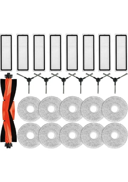 Xiaomi Robot Vakum S20+ / S10 Plus / B108GL / B105 / B108CN B113CN Ana Yan Fırça Mop Bezi Hepa Filtre Parçaları (Yurt Dışından)