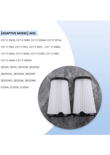 Electrolux Aeg AEF150 Için 2 Pc Filtresi, Tüm Aeg Ergorapido Cx7-2 Modelleri CX7-2-45AN CX7-2-35FFP CX7-2-30GM (Yurt Dışından) fırsatları