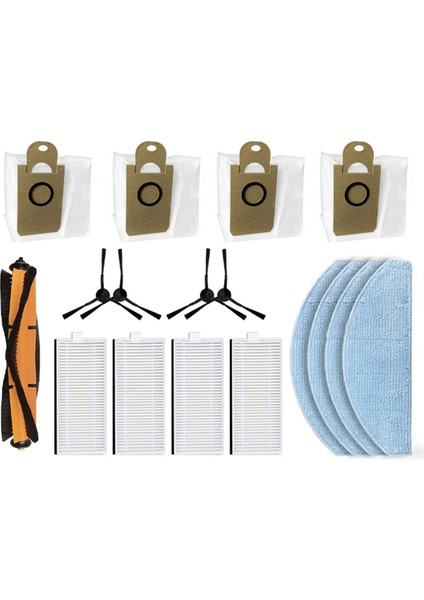Minien MX90 Pro Yedek Parçalar Için Aksesuarlar Ana Yan Fırça Hepa Filtre Mop Kumaş Toz Çanta (Yurt Dışından)