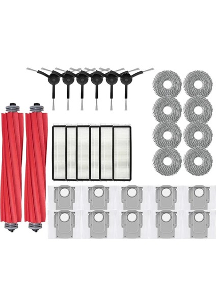 Roborock Q Revo P10 A7400RR Robot Vakumları Temizlik Aksesuarları Hepa Filtre Mop Kumaşları Toz Çanta Yedek Parça, Siyah (Yurt Dışından) indirimleri