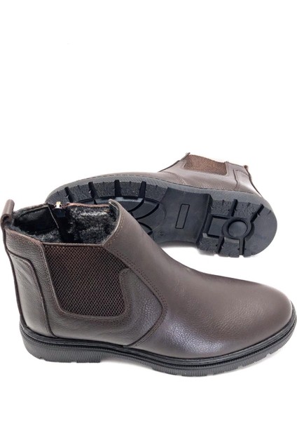 Hakiki Deri Ortopedik Jel Tabanlık Kürklü Kışlık Erkek Bot modelleri