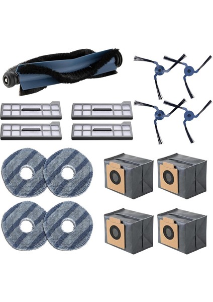 Eufy X10 Pro Omni Için Robot Vakum Süpürücü Ana Yan Fırça Hepa Filtre Mop Bez Pedleri Toz Torbaları Yedek Parçalar (Yurt Dışından)