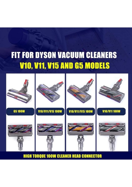 Dyson V10 V11 V15 V15 G5 Vakum Temizleyici 100W V-Ball Yüksek Tork Temizleyici Kafa Tekerlekleri Yedek Parçalar (Yurt Dışından) indirimleri