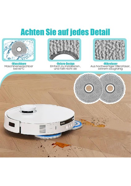 Ecovacs Deebot T30 Pro Omni / T30 Omni / T30 Omni / T30 Maks Vakum Ana Yan Fırça Hepa Filtre Mop Bez Toz Torbaları (Yurt Dışından) indirimleri