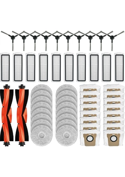 Xiaomi Mijia Için Omni M30 D102 Yedek Parçalar Sarf Malzemeleri Ana Yan Fırça Mop Bez Toz Torbası Hepa Filtre (Yurt Dışından)