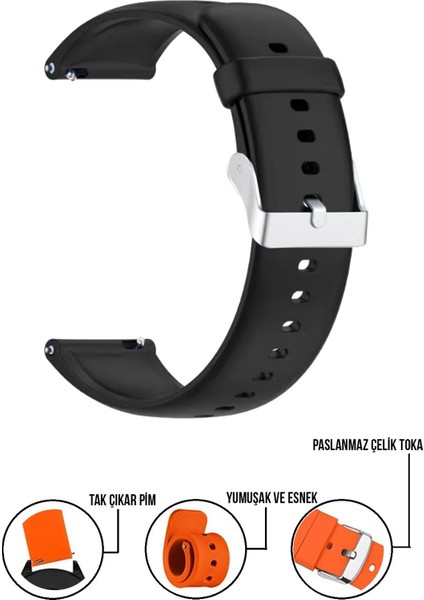 Tcl Movetime MT40-MT40X Saat Uyumlu Silikon Akıllı Çocuk Saati Kordonu MT40A72SLK