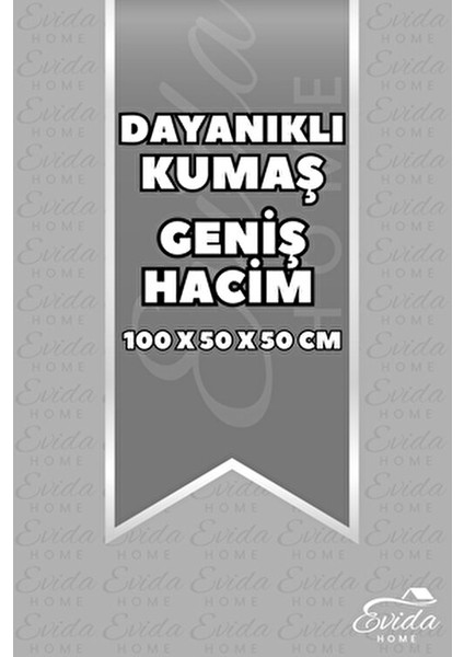 Büyük Boy Hurç - Yorgan Hurcu - Baza Altı Hurç - Kıyafet Yastık Hurcu - 100X50X50 (Antrasit Çizgili) fırsatları