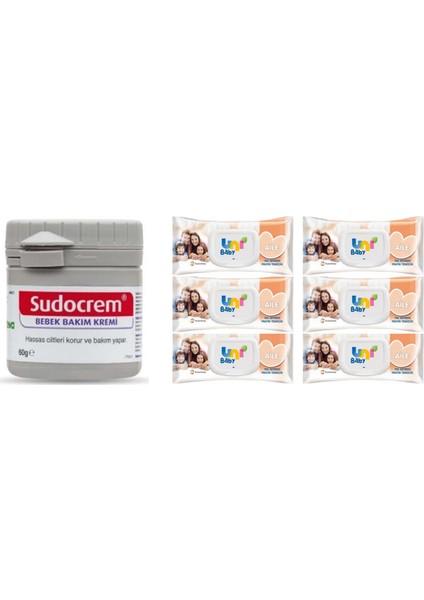 Bebek Bakım Seti | Sudocrem 60G + Uni Baby Islak Mendil 6X90’LI