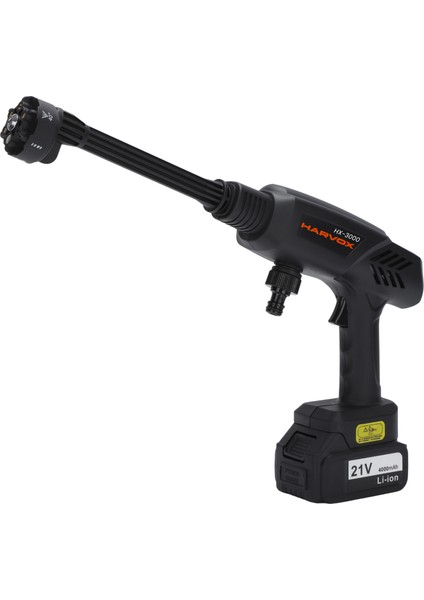 HX-3000 Yüksek Basınçlı Araç Yıkama Makinesi 260PSI 18.500RPM 4000MAH Çift Batarya Yıkama Tabancası