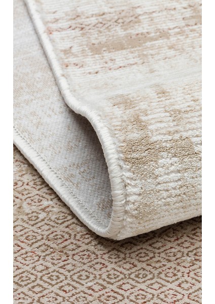 Padona Pdn 04 Krem Bej - Yumuşak Dokulu Sık Dokuma Modern Desenlere Sahip Şık Salon Halısı