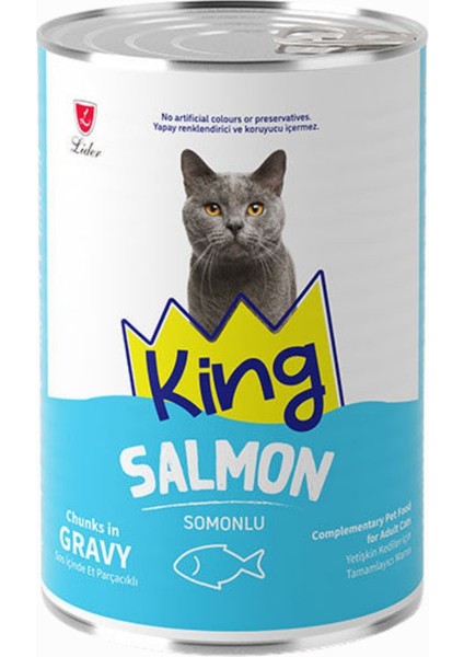 Sos Içerisinde Et Parçacıklı Somonlu Kedi Konservesi 400 gr