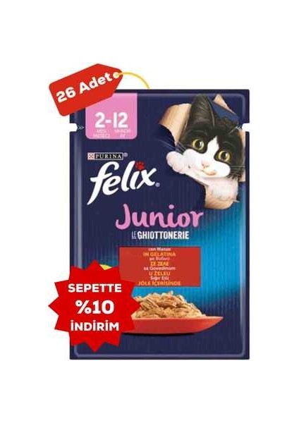 Sığır Etli Yavru Kedi Konservesi 26X85GR 26LI