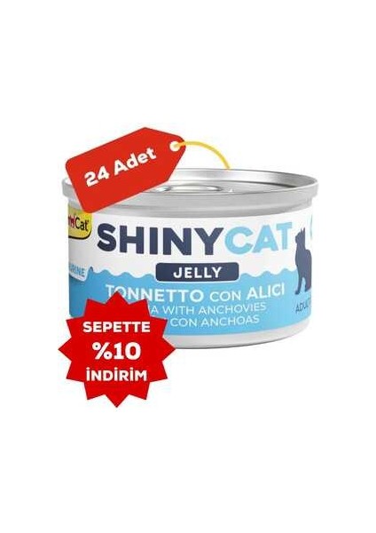 Shinycat Jelly Ançüezli ve Ton Balıklı Kedi Konservesi 70GR 24LÜ