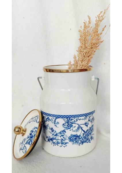 Blue Blanc Emaye Otantik Bakraç 2 Litre 12 cm Çap Süt Yoğurt Bakliyat Çay Şeker Bakracı modelleri