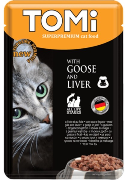 Kaz ve Ciğerli Pouch Kedi Konservesi 100GR