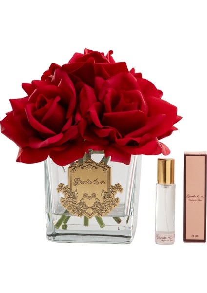 Guerlieandco. Bordo 5 Gül Kare Cam Gold