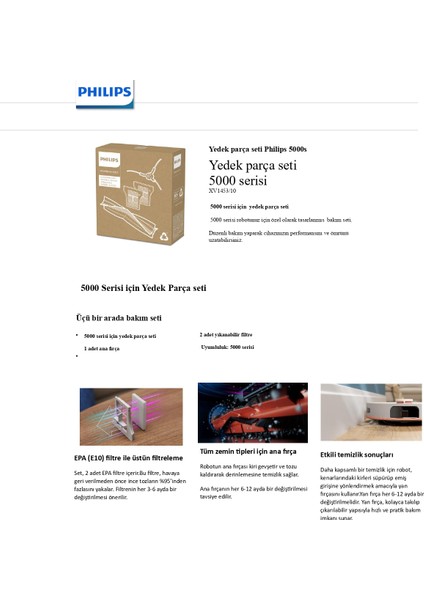 5000 Serisi Robot Süpürge Yedek Parça Seti fiyatları