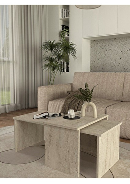 Cosmos Ayarlanabilir Modüler Ikili Orta Sehpa Traverten modelleri