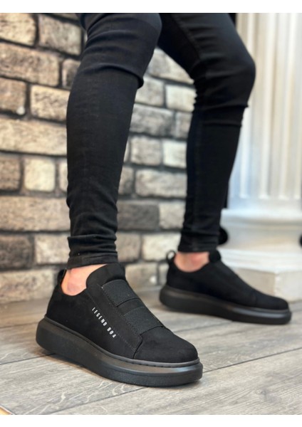 BA0307 Boa Kalın Süet Yüksek Taban Çift Bant Siyah Erkek Ayakkabı fırsatları