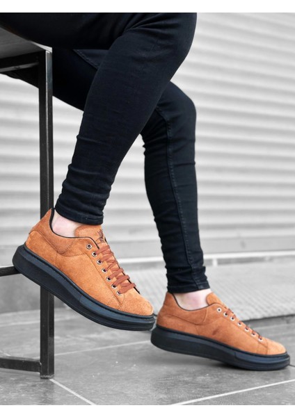 BA0547 Boa Kalın Yüksek Taban Taba Süet Bağcıklı Spor Erkek Ayakkabı fırsatları