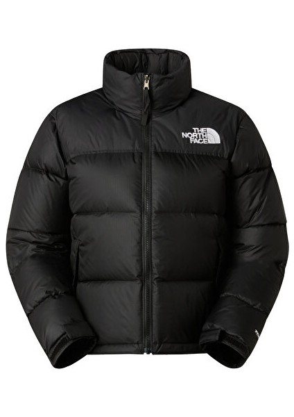 W 1996 Retro Nuptse Jacket Kadın Outdoor Montu (700 Dolgu Kaz Tüyü) NF0A3XEOGOF1 Siyah